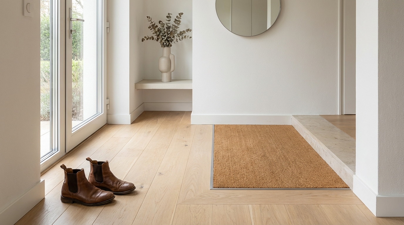 Plus personne ne pose de paillasson à l’entrée : ce système de sol discret change tout dans les intérieurs modernes