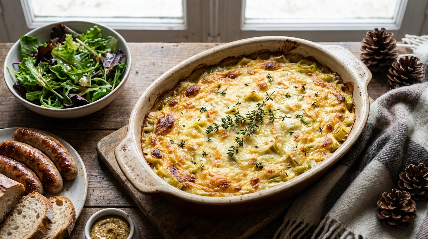 Poireaux : arrêtez de les noyer en soupe, ce gratin crémeux et doré va tout changer à table ce soir
