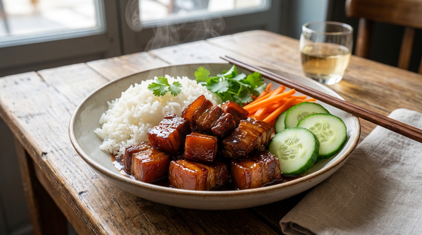 Porc au caramel fondant comme en Asie : cette astuce méconnue change tout à la sauce et à la viande