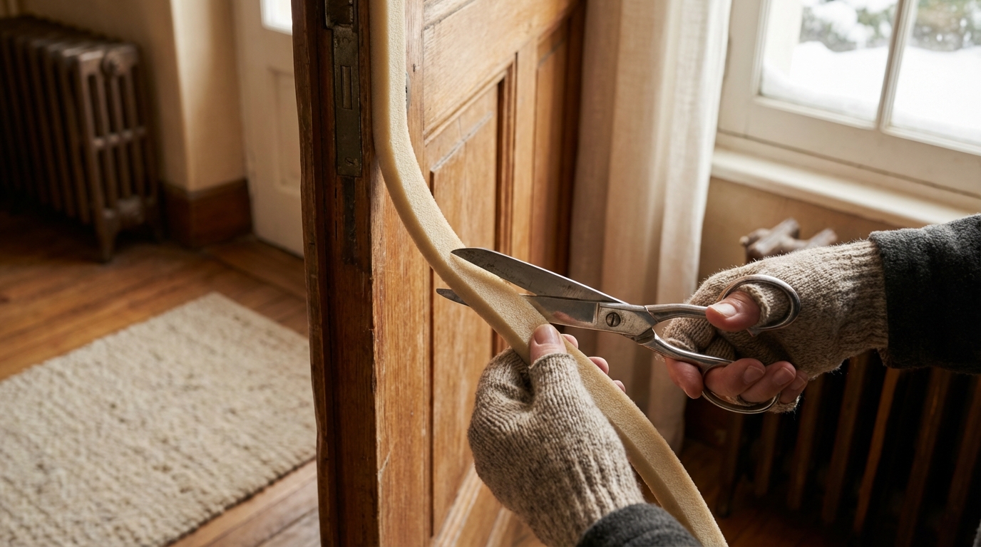 Porte d’entrée : si vous laissez filer 30 % de chaleur, cette bande isolante à découper stoppe net le froid