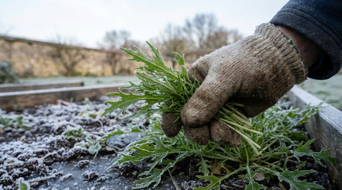 Potager gelé : cette salade japonaise méconnue pousse encore et vous offre des récoltes en plein épisode de gel