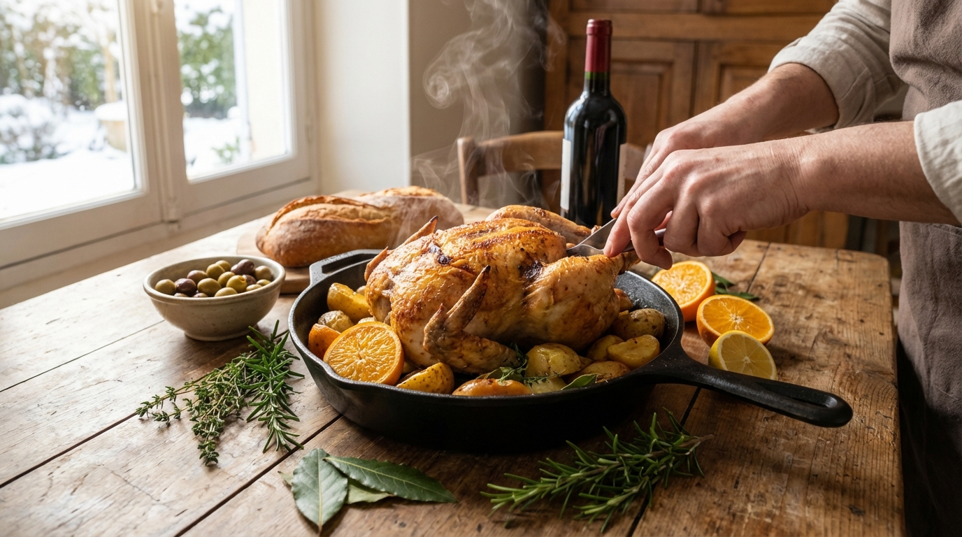 Poulet rôti : cette méthode aux agrumes et herbes de Provence le garde juteux, ne le faites plus autrement