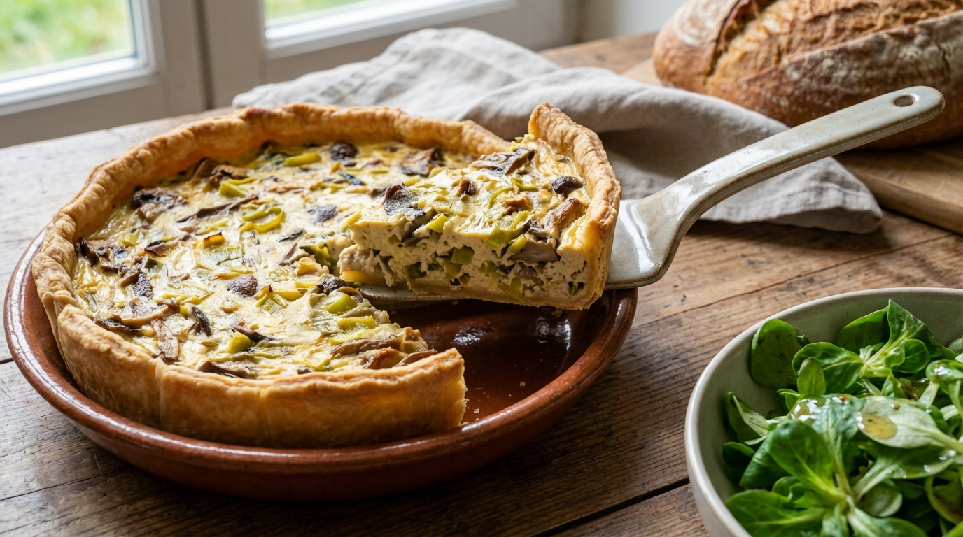 Quiche d’hiver ultra crémeuse sans œufs : cet ingrédient secret végétal bluffe même les gourmands en un rien de temps