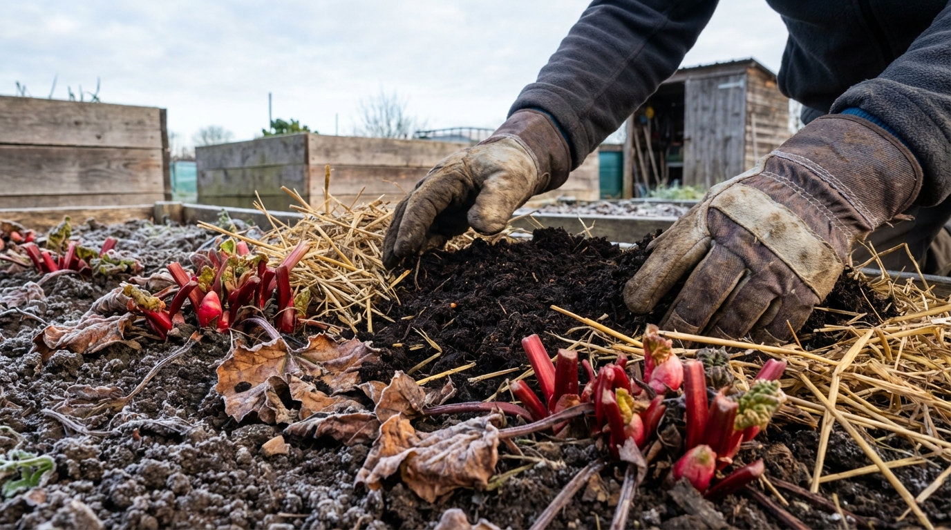 Rhubarbe : ces gestes secrets à faire en février que presque personne ne fait (et qui changent tout au printemps)
