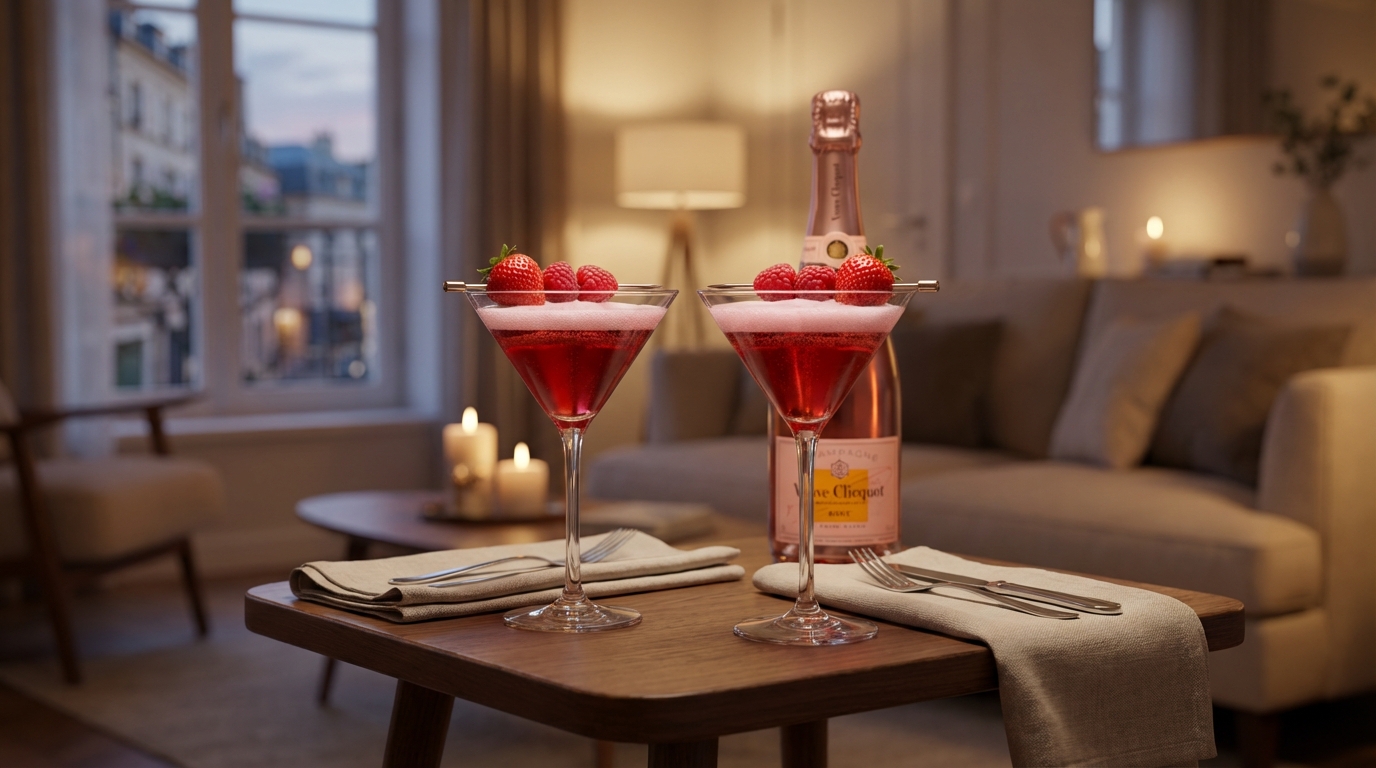 Saint-Valentin : ce cocktail fraise-framboise sous bulles rosées sauve votre soirée quand les restos sont complets
