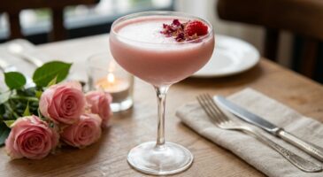 Saint-Valentin : ce cocktail rose à la framboise et aux pétales de rose va faire oublier votre champagne tiède