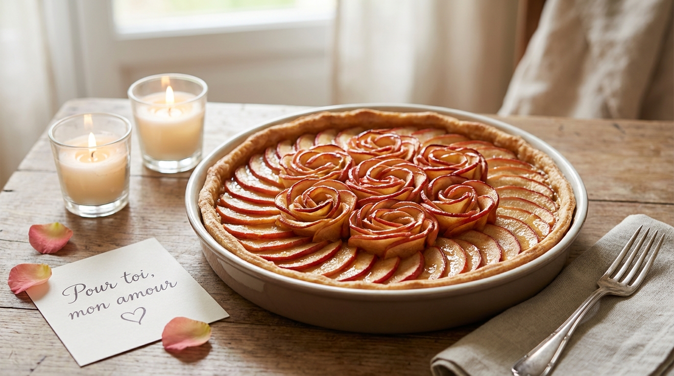 Saint-Valentin : ce dessert aux pommes en forme de bouquet de roses, bluffant et très simple, va remplacer vos fleurs