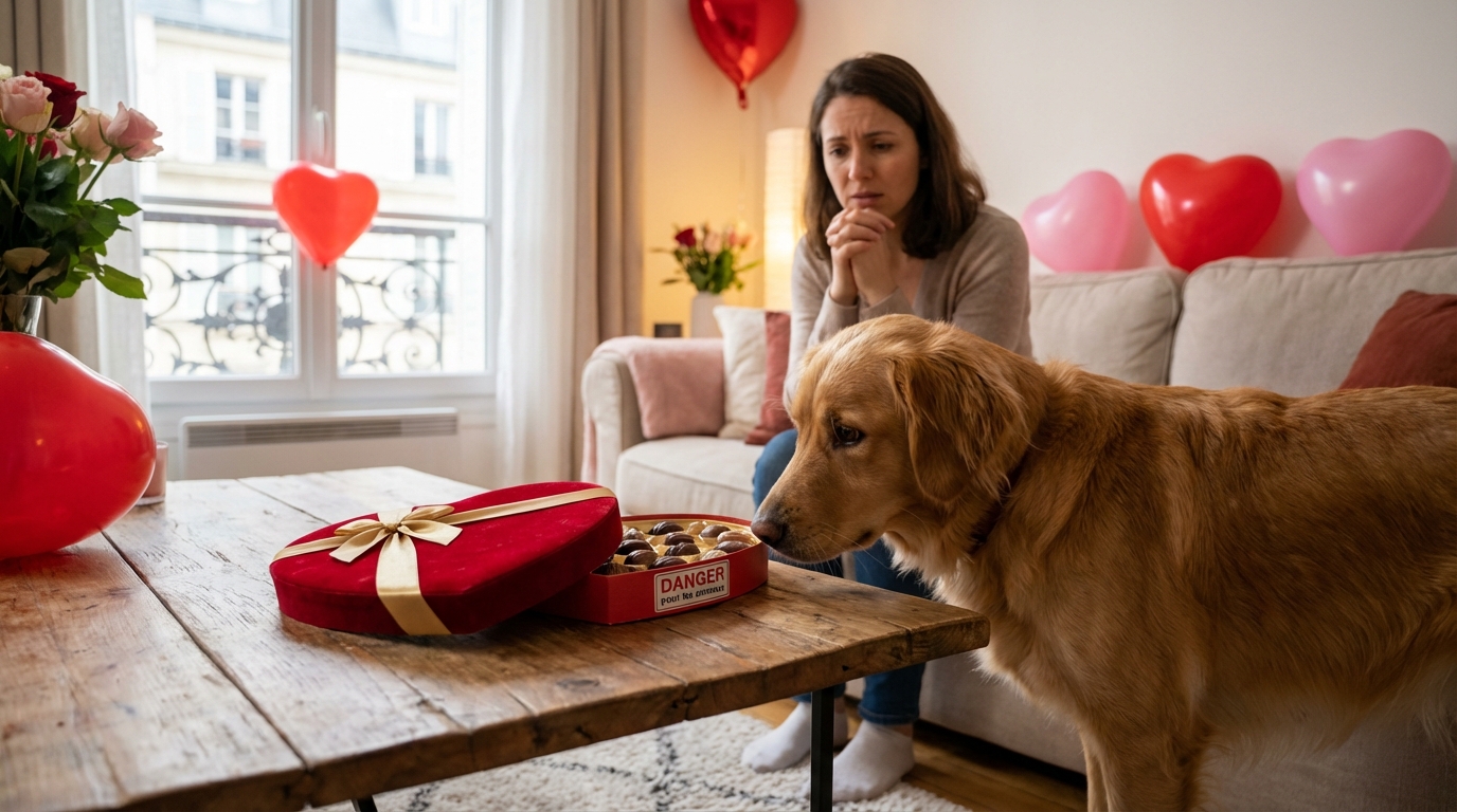 Saint-Valentin : cette friandise que vous partagez avec votre chien peut lui coûter la vie