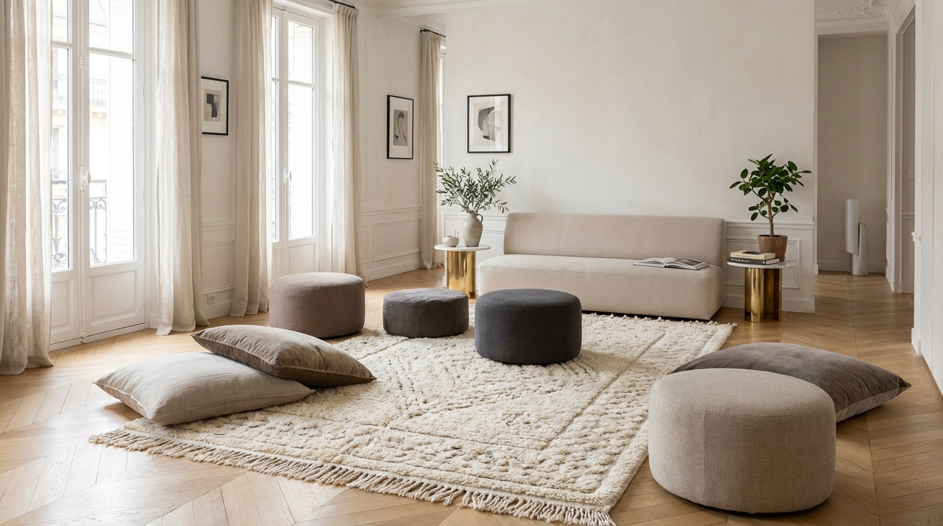 Salon 2026 : pourquoi les décorateurs suppriment la table basse pour adopter cette nouvelle organisation chez vous aussi