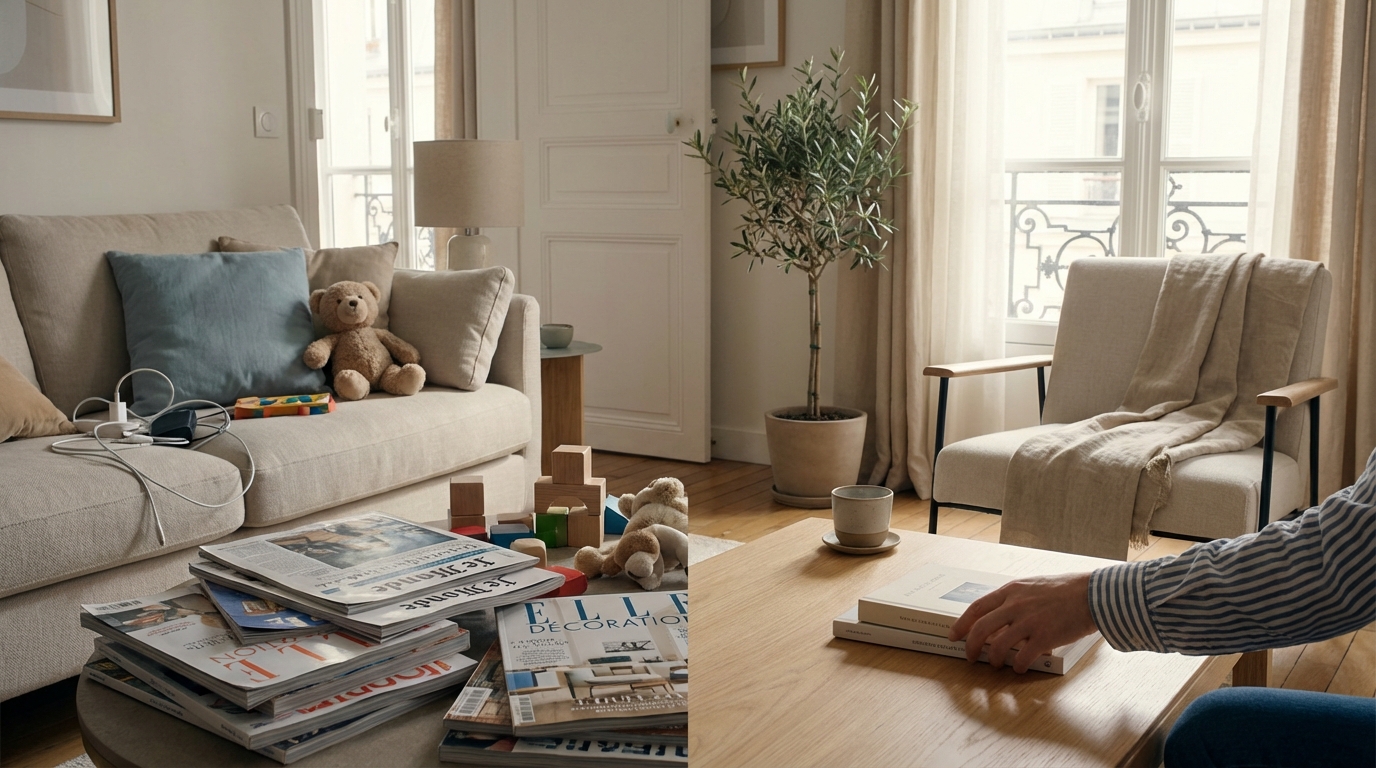 Salon : ce détail invisible que les décorateurs suppriment d&rsquo;urgence fatigue votre cerveau sans que vous le sachiez