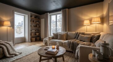 Salon trop blanc et froid en hiver : cette astuce déco méconnue le transforme en vrai salon cocooning