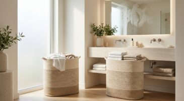 Si votre linge sent le renfermé, ce panier anti-moisissure si chic va tout changer dans la salle de bain