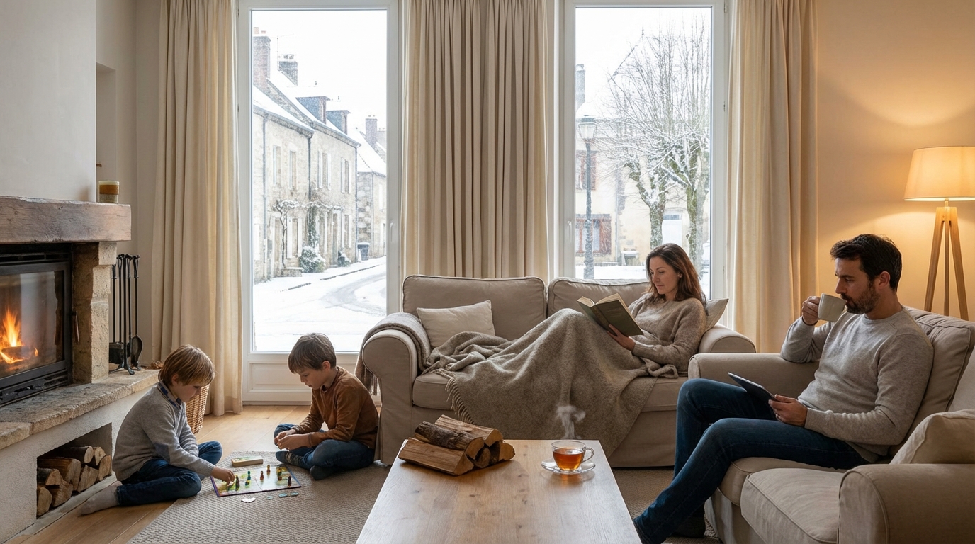 Si vous ne faites pas ce geste avec vos rideaux en hiver, vous perdez jusqu’à 30 % de chaleur pièce par pièce