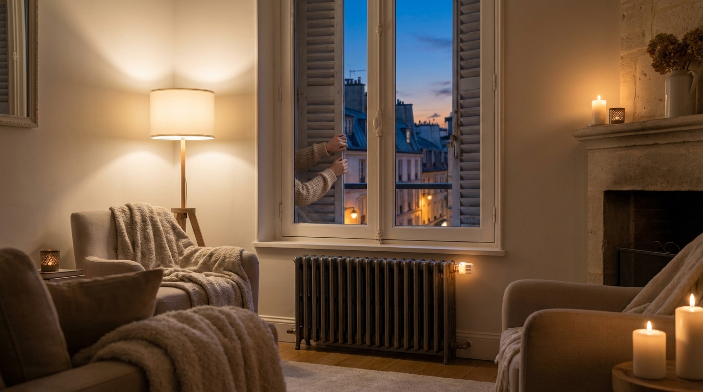 Stop à cette erreur avec vos volets : l&rsquo;ADEME révèle l&rsquo;heure clé pour éviter une facture de chauffage qui s&rsquo;envole