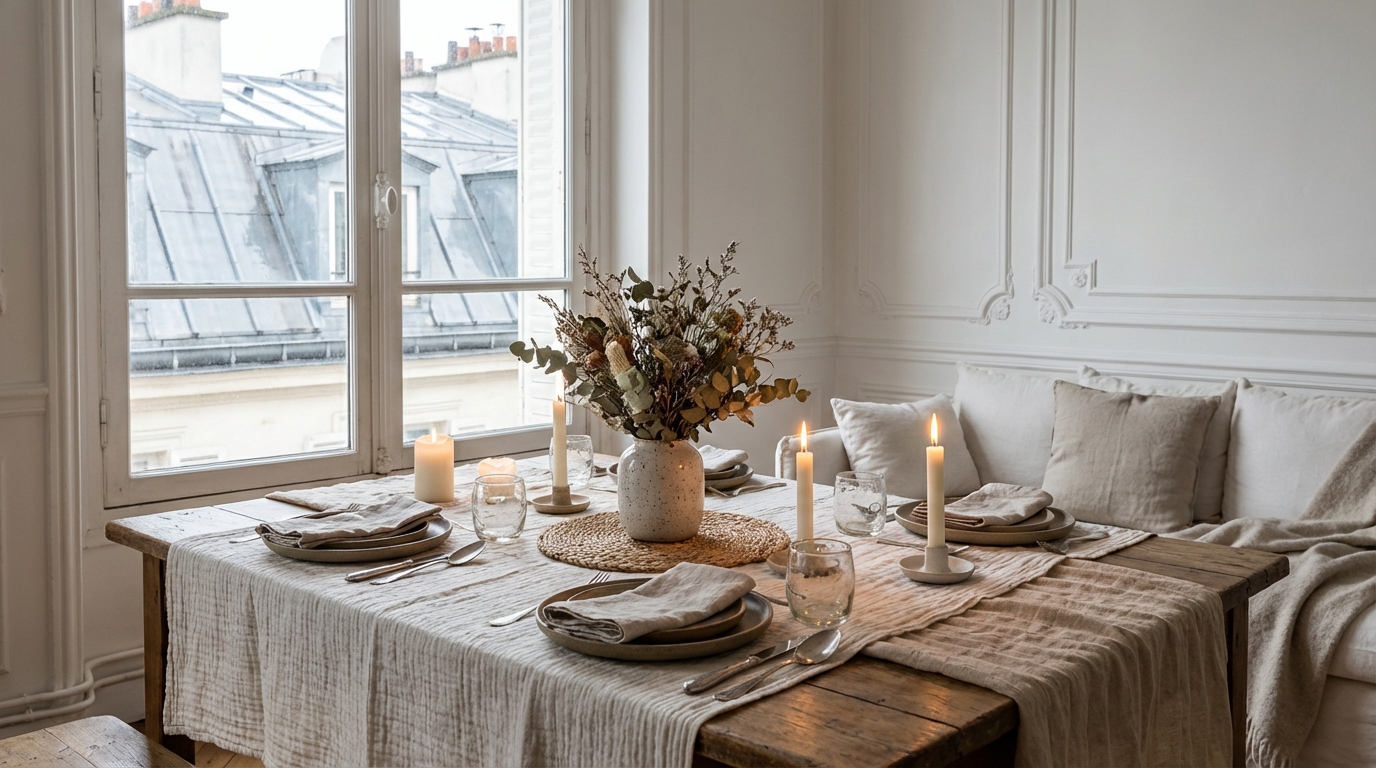 Tables bohèmes : ce tissu cocooning détrône le lin en 2026 et change complètement l&rsquo;ambiance de vos repas