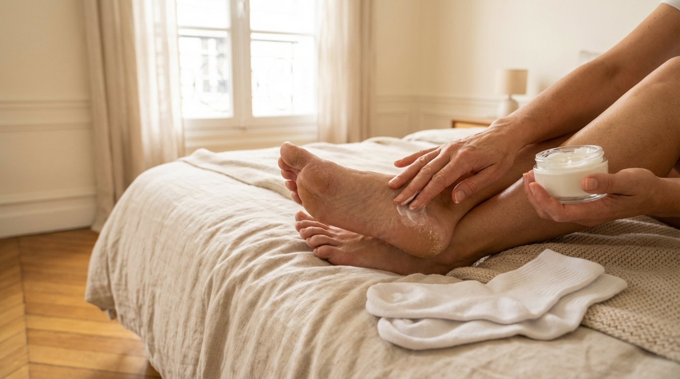 Talons fendillés, pieds qui accrochent les draps : cette crème maison prête en 5 min agit dès la première semaine