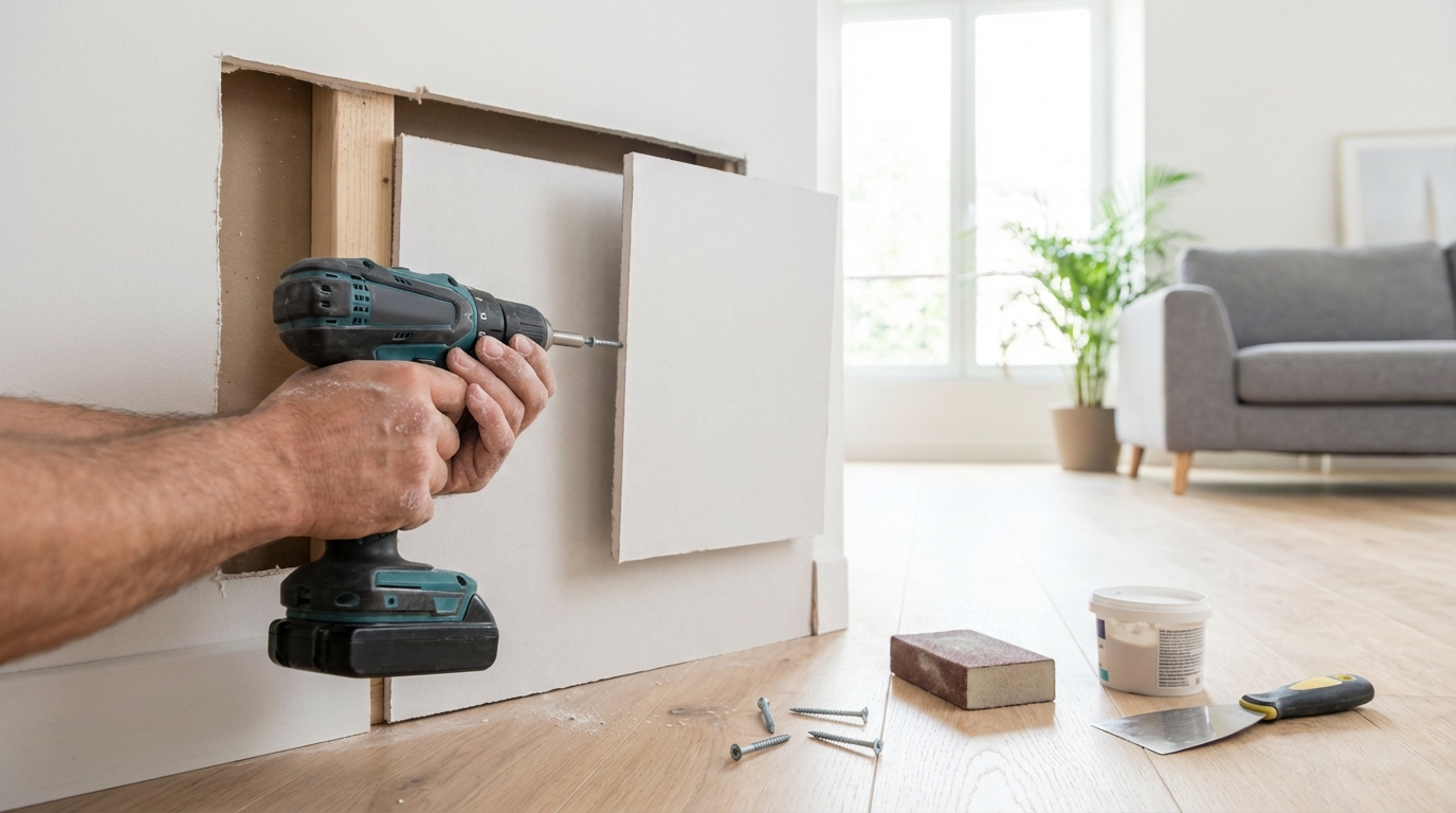 Trou dans la cloison en placo : cette réparation express en 20 minutes évite les gros travaux coûteux