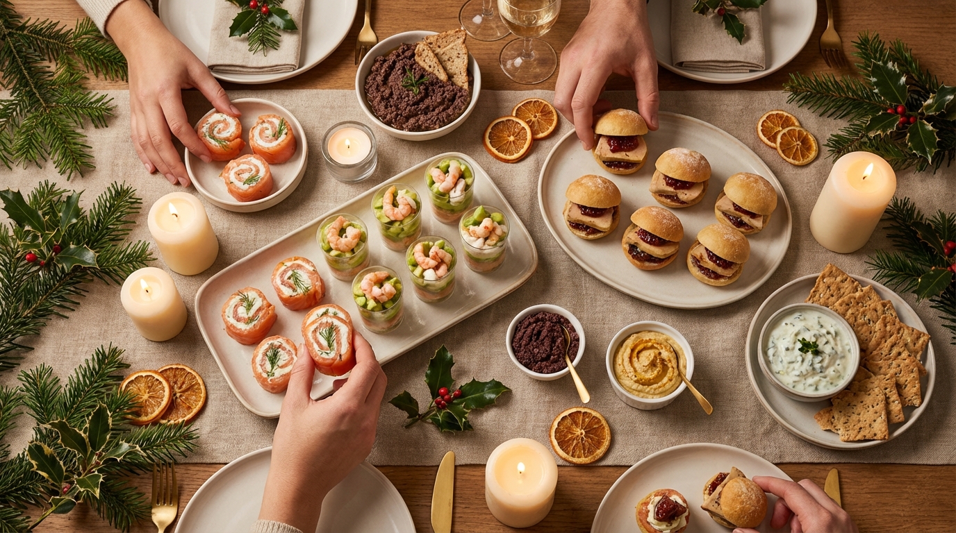 Voici 12 bouchées froides à préparer la veille pour un apéro de Noël chic, sans stress… si vous évitez ce piège