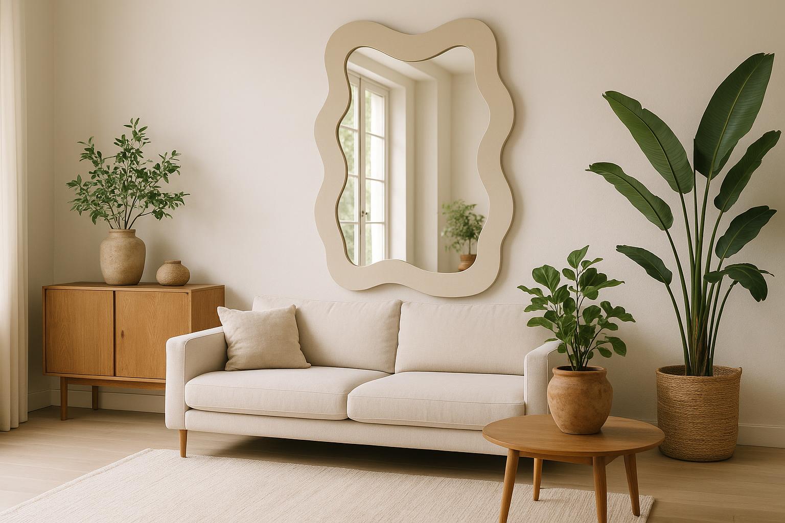Voici le miroir ondulé BUT à moins de 20 € qui agrandit votre salon sombre, beaucoup vont le regretter