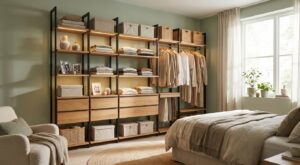 Votre armoire gâche la chambre ? Cette structure légère façon boutique change tout en une après-midi sans travaux