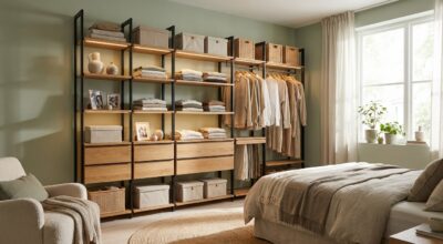 Votre armoire gâche la chambre ? Cette structure légère façon boutique change tout en une après-midi sans travaux