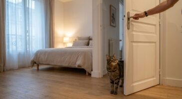 Votre chat bloque la porte au moment de la fermer : ce réflexe discret à adopter pour ne plus rester coincé