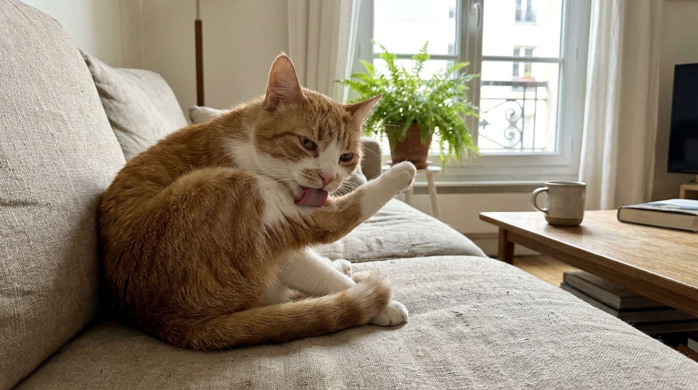 Votre chat passe la moitié de sa journée à se laver : ce rituel vital cache aussi un signal d’alerte méconnu