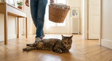 Votre chat se jette toujours sous vos pieds ? Cette façon de réagir évite les chutes et renforce votre lien