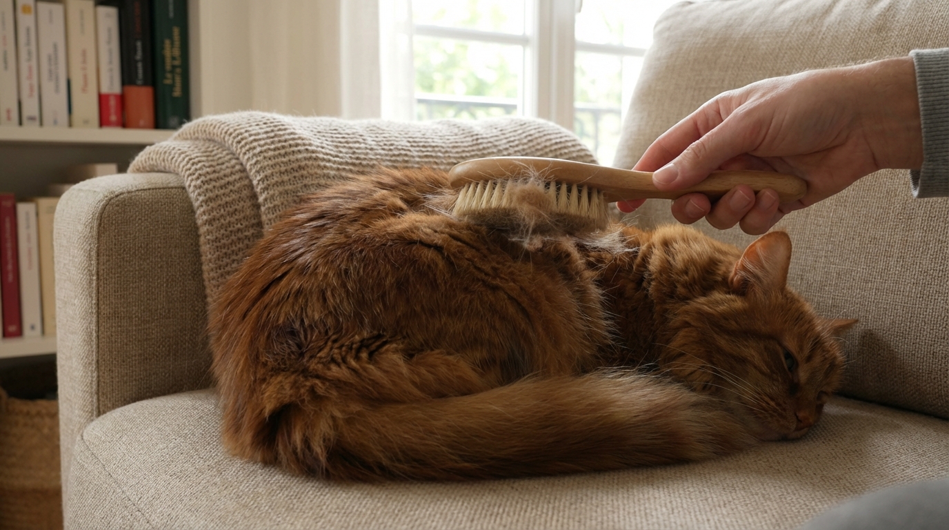 Votre chat se lèche toute la journée ? Cette erreur de brossage que font tous les maîtres ruine sa santé