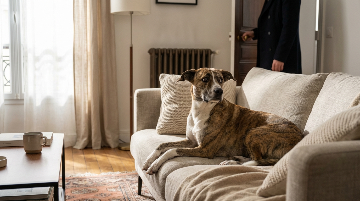 Votre chien ne vous accueille plus en rentrant ? Ce que ce changement cache est plus grave qu&rsquo;une simple bouderie