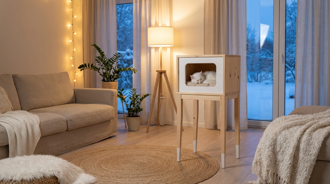 Votre panier pour chat ruine votre déco ? Ce meuble design à moins de 20 € chez Gifi change tout cet hiver