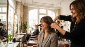 Après 40 ans, mon coiffeur m’a avoué d’oublier la frange droite : cette version méconnue adoucit les traits