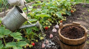 Arrêtez d’arroser vos fraisiers à l’eau claire : ce reste de petit-déjeuner change tout au printemps