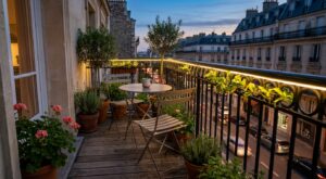 Balcon : ne ressortez surtout pas la guirlande guinguette, cet éclairage invisible sans fil change tout, le soir venu