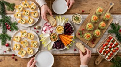 Ce buffet d&rsquo;apéro de Noël ultra léger change tout : 15 bouchées fraîches pour ne plus plomber votre repas de fête