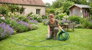 Ce geste méconnu avec votre tuyau transforme une pelouse banale en massifs de fleurs dignes d&rsquo;un paysagiste