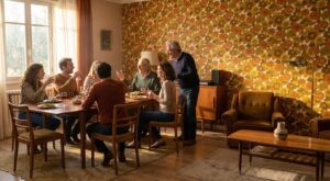 Ce papier peint rétro des années 70 revient en force : pourquoi il divise déjà tout le monde à table