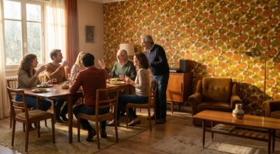 Ce papier peint rétro des années 70 revient en force : pourquoi il divise déjà tout le monde à table