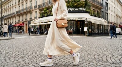 Ces baskets de running qu’on croyait réservées au sport subliment la robe longue, à condition d’éviter cette erreur