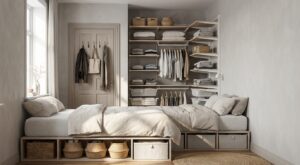 Cet endroit oublié de votre chambre cache le dressing parfait, sans travaux ni pousser les murs