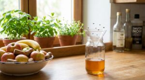 Envahie par un nuage de moucherons dans ma cuisine, j&rsquo;ai posé ce simple verre un soir : sans produit chimique, plus rien