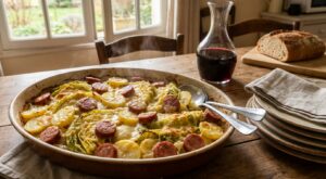 Je le prépare la veille : ce gratin au chou vert que mes enfants réclament trois fois, grâce à ce détail étonnant