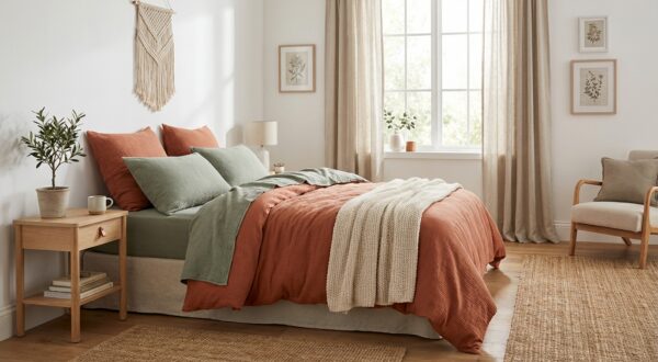 Lit bohème chic : cette matière venue du linge pour bébé remplace le lin, change tout et fait baisser la note