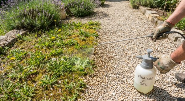 Mauvaises herbes dans vos allées : ce mélange à moins de 2 € les brûle en 24 h, mais mal utilisé il ruine votre sol