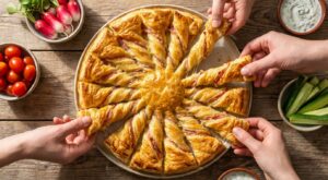 « Mon plateau apéro a été dévalisé » : cette tarte soleil feuilletée est la seule que je referai tout le printemps