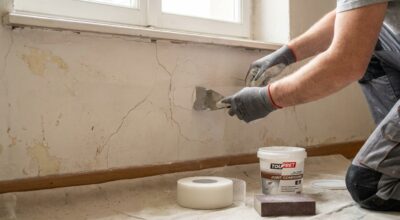Mur fissuré : cette bande à poser avant l&rsquo;enduit, l&rsquo;étape radicale pour que la fissure ne revienne plus jamais