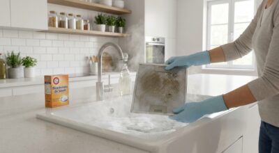 Ne frottez plus vos grilles de hotte : cette astuce avec un simple produit de cuisine dissout la graisse sans effort