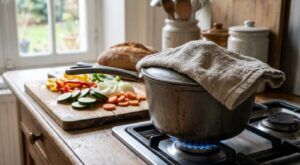 Pas de cocotte en fonte ? Ce simple geste évite de ruiner vos légumes et remplace l’eau et l’huile