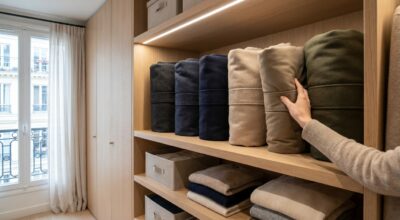 Placard envahi de manteaux encombrants : ce geste avant de les plier a mis fin aux piles qui s&rsquo;effondrent