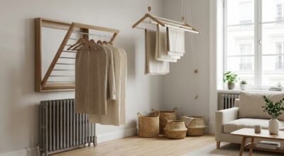 Si votre salon ressemble à une buanderie, cette façon de sécher le linge change tout dans un petit espace